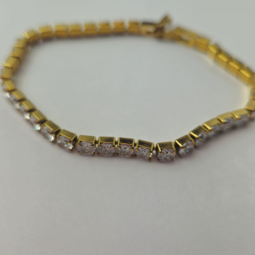 Gold Plated Women's Tennis Bracelet